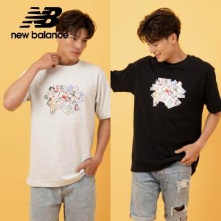 【NEW BALANCE】NB 圖案短T/短袖上衣 男性 黑/淺灰 MT53905AHH MT53905BK(美版 版型偏大)