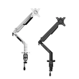 【Happytech】T80-C01U鋁合金 17-36吋 大承重氣壓式 桌上型 電腦螢幕支架 夾鎖桌2用USB3.0(桌上型支架)