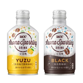 【UCC】艾洛瑪氣泡咖啡290mlx24罐(黑咖啡/柚子風味)