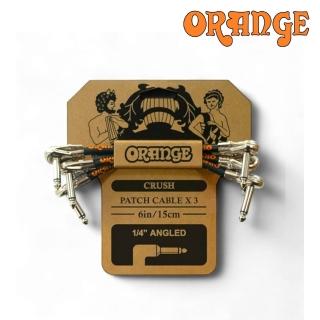 【ORANGE】Crush Cable 6吋效果器短導線 直角扁頭／專屬英倫血統(CA038 電吉他導線 貝斯 短導 單顆 綜效)