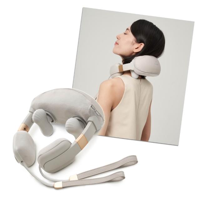 【TAKASHIMA 高島】Mofu摩呼 肩頸按摩器(夾捏/溫熱/親膚/無線/M-6185)