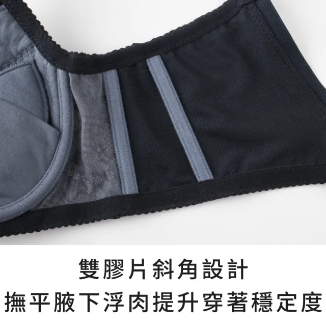 【玉如阿姨】PS修片女王內衣。高包覆托高修飾立體胸型 台灣製※0609黑(F.G罩 包覆 提托 大尺碼)