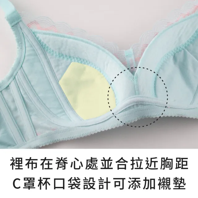 【玉如阿姨】自由幻夢內衣。無鋼圈包覆穩定日常不外擴 台灣製※0620深綠(C.D.E.F罩 無鋼圈 機能 大罩杯)