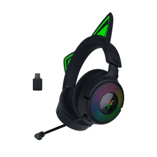 【Razer 雷蛇】北海巨妖 Kraken Kitty V3 Pro 無線電競耳麥 - 黑色