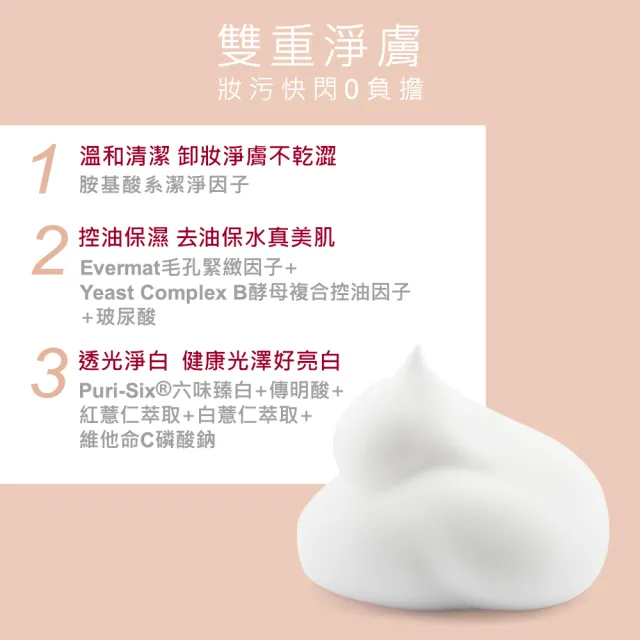 【NARUKO 牛爾】買1送1★紅薏仁健康雪白洗卸慕絲150ml x2入(美白)