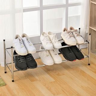 【ikloo 宜酷屋】可堆疊伸縮雙層收納鞋架(精選外銷品)