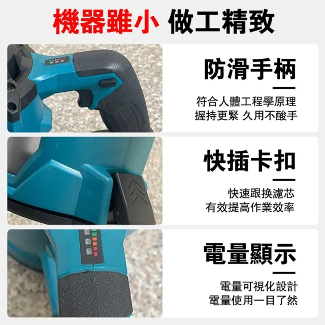 【Ogula 小倉】吸塵器 渦輪增壓 大馬力加速 電顯手持吸塵器（十節一電）豪華配件組(集塵器/吸塵機/吹風機)