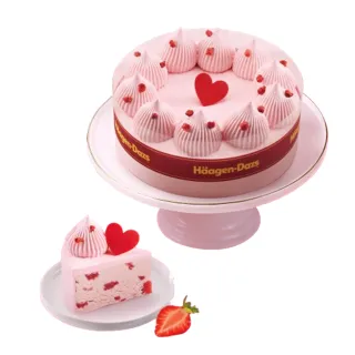 【哈根達斯_官方直營】五吋戀戀草莓冰淇淋蛋糕(新品上市 貼心宅配送到家 生日蛋糕)