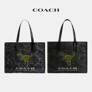 【COACH】蔻馳官方直營 迷彩印花和REXY圖案托特手袋 托特包-2色任選(CCD11)