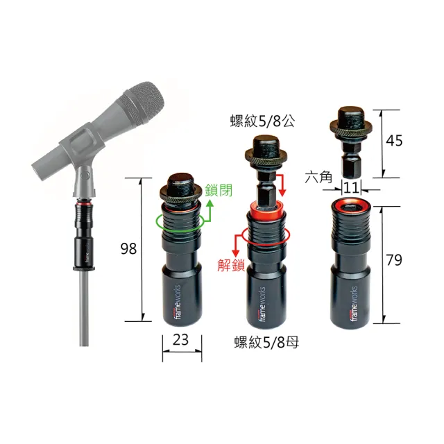 【Gator Frameworks】QRTOP-麥克風快拆轉接組Quick Release Mic Adapter(錄音必備省時快速保護麥克風)