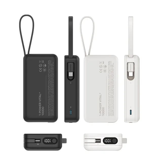 【Momax】IP138TW 1-Power Vital+ 10000mAh 1孔 30W PD雙內建 USB-C 線行動電源(自帶線/CCC認證/WH標示)