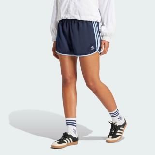 【adidas 愛迪達】3s Sprinter 女 短褲 運動短褲 休閒短褲 深藍 亞版(JD3121)
