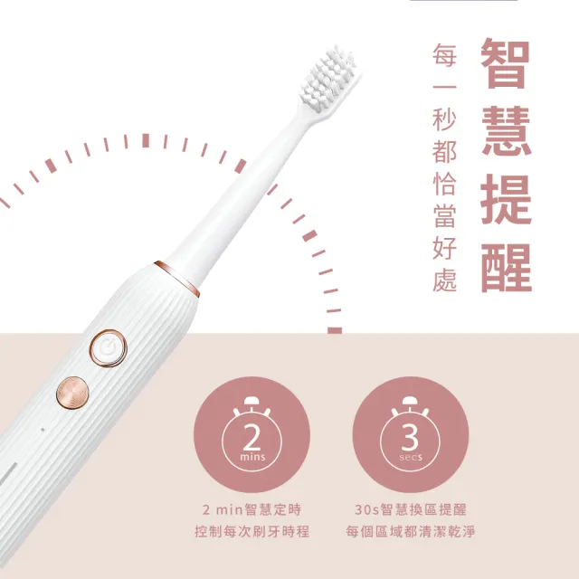【KINYO】淨亮聲波電動牙刷附專業杜邦刷頭10入(超值30個月套組 IPX7全機防水)