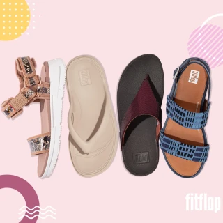 【FitFlop】經典運動風/金屬夾腳/織帶涼鞋/蛇紋後帶涼鞋-女(多款)