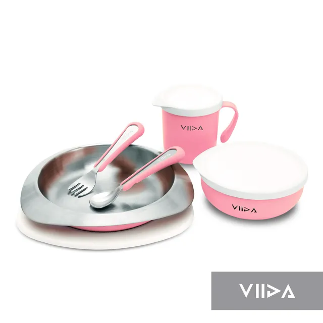 【VIIDA】Souffle 抗菌不鏽鋼餐具組(兒童餐具 抗菌不鏽鋼 寶寶餐具 學習餐具)