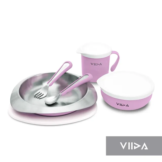 【VIIDA】Souffle 抗菌不鏽鋼餐具組(兒童餐具 抗菌不鏽鋼 寶寶餐具 學習餐具)
