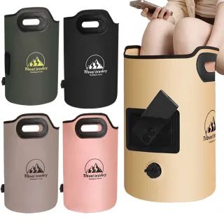 【keep power】便攜式高筒摺疊泡腳桶(折疊泡腳桶 泡腳袋 足浴桶 泡腳桶 摺疊水桶 保暖)