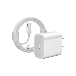 【YUNMI】iPhone17充電套組 Type-C toType-C 20W充電器 豆腐頭 充電頭 附充電線(筆電/Android/Switch)