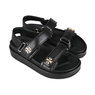 【TORY BURCH】TORY BURCH KIRA SPORT魔鬼氈涼鞋(女款/黑)