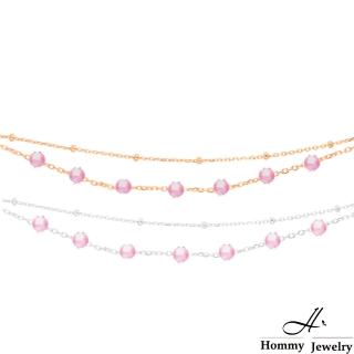 【幸福珠寶】Pure Pearl｜Pink古典粉紫全圓珍珠手鍊(5mm天然珍珠手鏈 Happy 母親節禮物 )