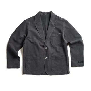 【EDWIN】男裝 針織休閒西裝外套(黑色)
