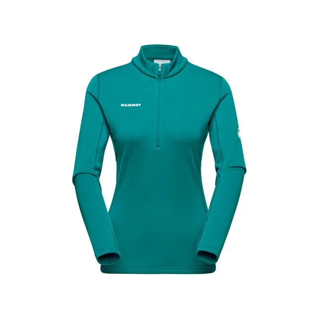 【Mammut 長毛象】Aenergy ML Half Zip Pull AF W 保暖立領半拉鍊長袖排汗衣 深鴨青 女款 #1016-01130