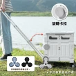【ONE HOUSE】平拉式8輪爬梯折疊收納車 買菜車 購物車 平拉推車(75L巨型折疊手推車-特大款 1入)