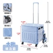 【ONE HOUSE】平拉式8輪爬梯折疊收納車 買菜車 購物車(50L巨型折疊手推車-大 1入)