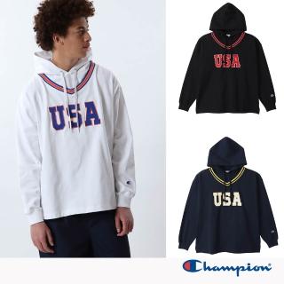 【Champion】官方直營 男款-撞色羅紋LOGO帽T-4色可選(C3-W424-日規)