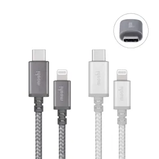 【moshi】Integra Lightning to USB-C 充電線/編織傳輸線(1.2m Type-C iPhone充電線)