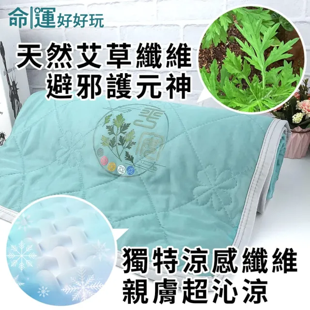 【命運好好玩】李玉珮-艾草冰涼被+平安巾4件組