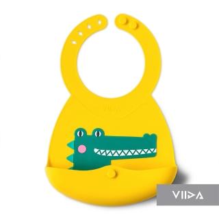 【VIIDA】Joy 便攜式矽膠圍兜 動物星朋友(喫飯圍兜/多款可選/攜帶便利)