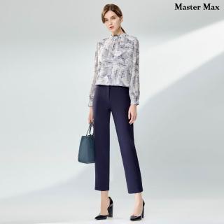 【Master Max】素面彈性休閒直筒長褲(8423047)