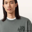 【ALLSAINTS】ORLANDO 純棉寬鬆LOGO長袖衛衣-綠 M058NB(寬鬆版型)