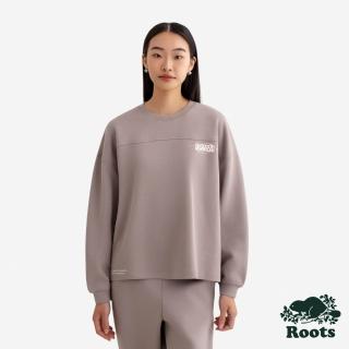 【Roots】Roots女裝- NOCTURNAL RELAXED 圓領上衣(灰褐色)