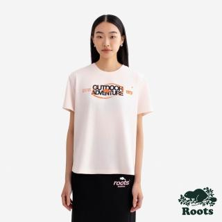 【Roots】Roots女裝- NOCTURNAL 1973 短袖上衣(淺粉色)