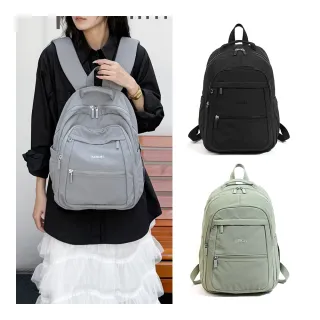 【ARION】交換禮物 素面輕量防潑水多隔層後背包(3色可選)