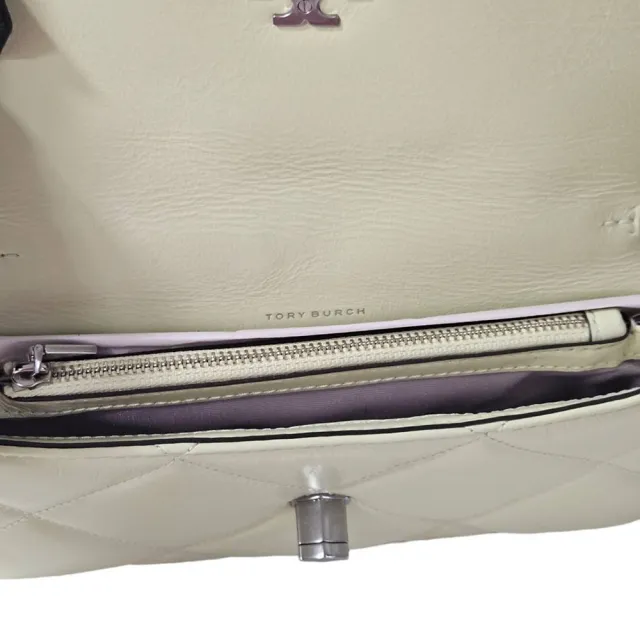 【TORY BURCH】TB 新款 Kira 十字LOGO絎縫肩背包斜背包旋鈕開合(牛油果綠/贈原廠防塵袋紙袋/七夕情人節)