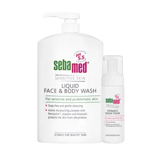 【SEBAMED 施巴】潔膚露 1000ml+護潔泡泡慕斯150ml(總代理)