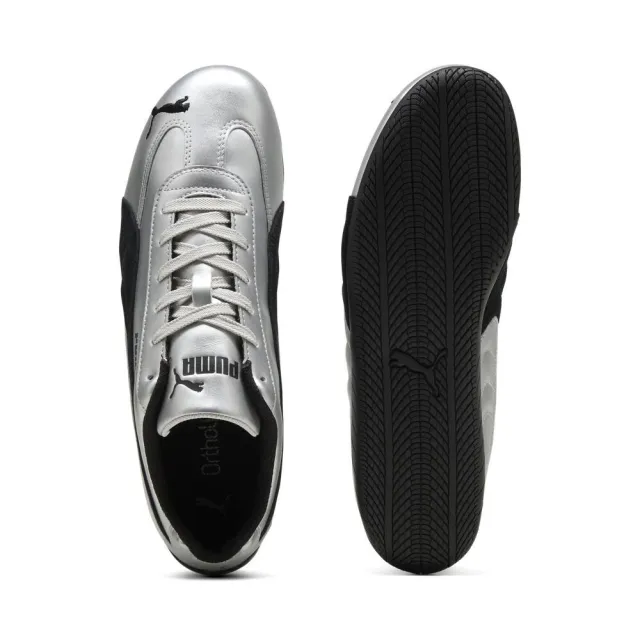 【PUMA官方旗艦】Speedcat Metallic 賽車運動鞋 男女共同 40368901(男鞋 女鞋 休閒鞋 賽車鞋 薄底鞋 銀色)