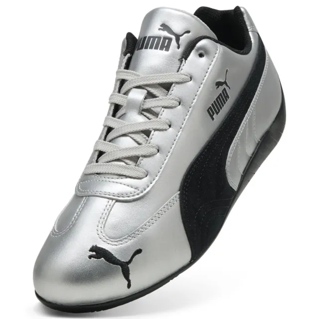 【PUMA官方旗艦】Speedcat Metallic 賽車運動鞋 男女共同 40368901(男鞋 女鞋 休閒鞋 賽車鞋 薄底鞋 銀色)