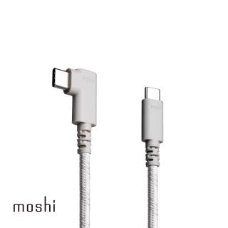 【moshi】Integra 強韌系列 USB-C to USB-C 90度彎頭 240W/480Mbps 充電/傳輸編織線(0.6M)
