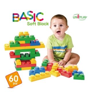【UNiPLAY】抗菌軟積木BASIC款(60PCS)