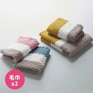 【Marushin 丸真】買1送1 原廠正貨 日本製 ima Linea 立體條紋吸水毛巾