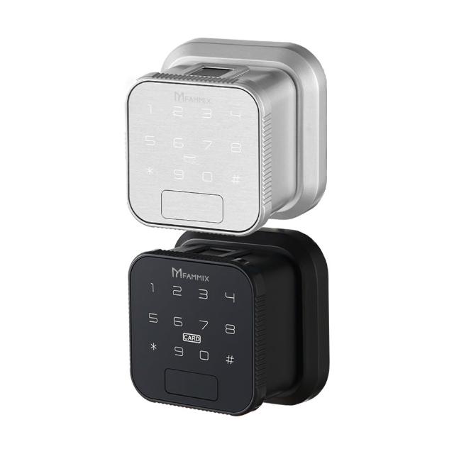 【FAMMIX 菲米斯】CUBE小方鎖 六合一智慧室內電子鎖/門鎖(指紋/密碼/鑰匙/卡片/簡易DIY安裝/適用喇叭鎖)