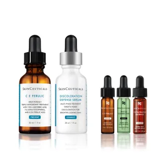 【Skin Ceuticals 修麗可】抗氧淡斑首選★超濃度CE緊緻修護抗氧化精華 30ml+淨膚淡斑發光精華 30ml_A(抗老)