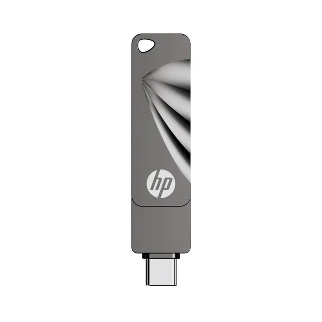 【HP 惠普】128GB 雙用隨身碟 Type-C + A 金屬製 USB 3.2 讀取高達 120 MB/s(x762c)