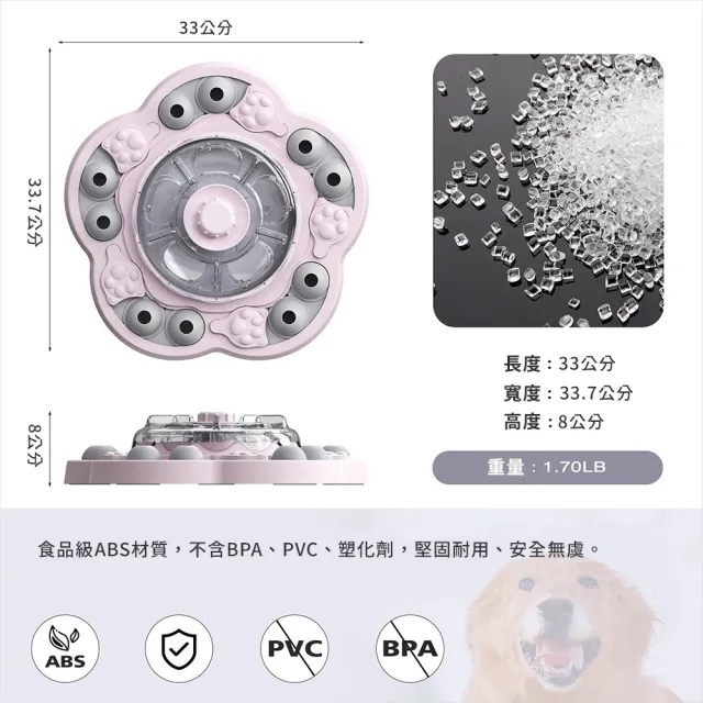 【KADTC】智慧太陽花(多功能 寵物益智玩具 藏食玩具 狗玩具 慢食 寵物訓練 防滑)