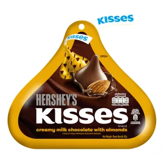 【Hersheys 好時】Kisses水滴杏仁夾餡牛奶巧克力82g(巧克力 情人節 聖誕節 送禮推薦)