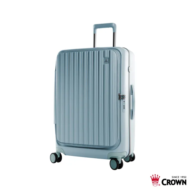【CROWN 皇冠】假日照常配送 Boxy 26吋 前開式框架拉桿箱 (行李箱/旅行箱)